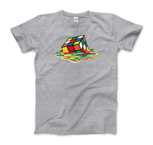 Rubick's Cube Melting, Sheldon Cooper's T-Shirt - Men / Heather Grey / Small by Art-O-Rama