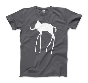 Salvador Dali The Elephants 1948 Artwork T-Shirt - Men / Charcoal / Small by Art-O-Rama