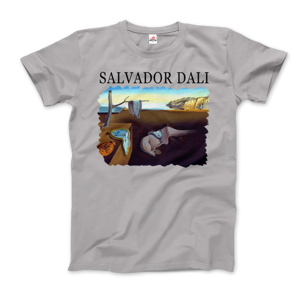 Salvador Dali The Persistence of Memory 1931 Artwork T-Shirt - Men / Silver / Small by Art-O-Rama