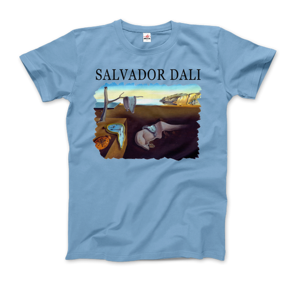 Salvador Dali The Persistence of Memory 1931 Artwork T-Shirt - Men / Light Blue / Small by Art-O-Rama