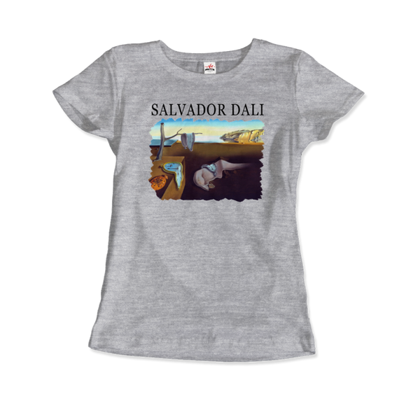 Salvador Dali The Persistence of Memory 1931 Artwork T-Shirt - Women / Heather Grey / Small by Art-O-Rama