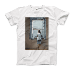 Salvador Dali Young Woman at a Window Artwork T-Shirt - Men / White / Small - T-Shirt