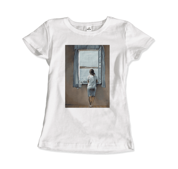 Salvador Dali Young Woman at a Window Artwork T-Shirt - Women / Black / 3XL - T-Shirt
