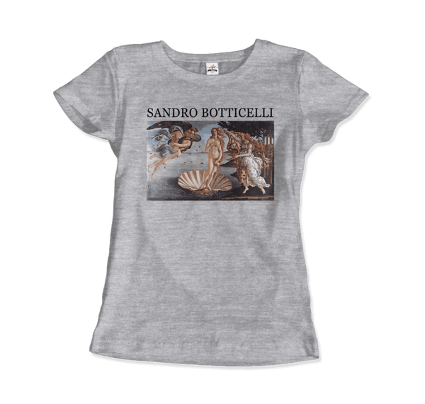 Sandro Botticelli - The Birth of Venus Artwork T-Shirt - Women / Heather Grey / Small - T-Shirt