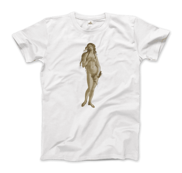 Sandro Botticelli - Venus (from The Birth of Venus) Artwork T-Shirt - Men / White / Small - T-Shirt