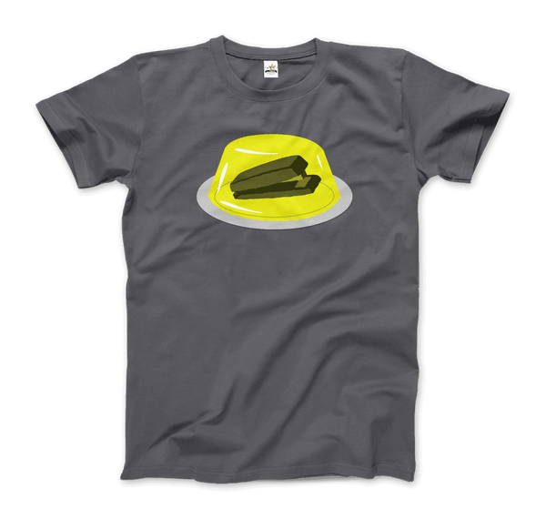 Stapler in Jello Prank from The Office T-Shirt - Men / Charcoal / Small - T-Shirt