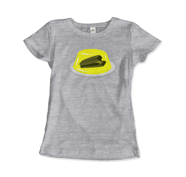 Stapler in Jello Prank from The Office T-Shirt - Women / Heather Grey / Small - T-Shirt