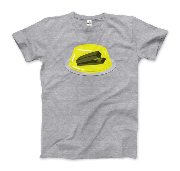 Stapler in Jello Prank from The Office T-Shirt - Men / Heather Grey / Small - T-Shirt