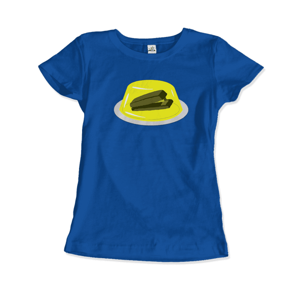 Stapler in Jello Prank from The Office T-Shirt - Women / Royal Blue / Small - T-Shirt