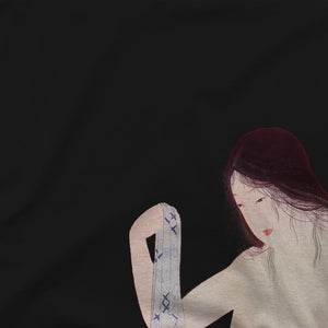 Takahashi Hiroaki - Nude Playing with a Cat 1927 Artwork T-Shirt - T-Shirt