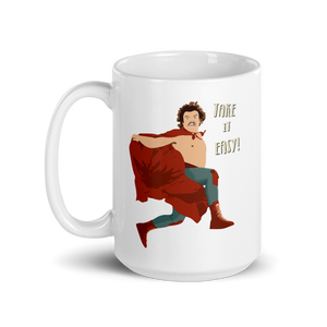 Take It Easy, Nacho Libre, El Luchador Mascarado Mug - 15oz (444mL) by Art-O-Rama