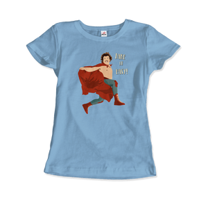 Take It Easy Nacho Libre El Luchador Mascarado T - Shirt - Women (Fitted) / Light Blue / S - T - Shirt