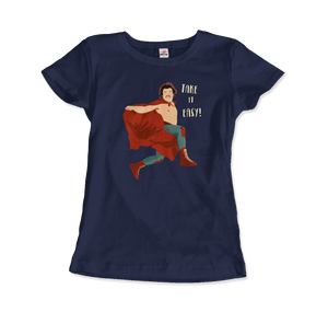 Take It Easy Nacho Libre El Luchador Mascarado T - Shirt - Women (Fitted) / Navy / S - T - Shirt