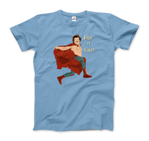 Take It Easy Nacho Libre El Luchador Mascarado T - Shirt - Men (Unisex) / Light Blue / S - T - Shirt