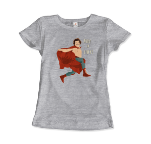 Take It Easy Nacho Libre El Luchador Mascarado T - Shirt - Women (Fitted) / Heather Grey / S - T - Shirt