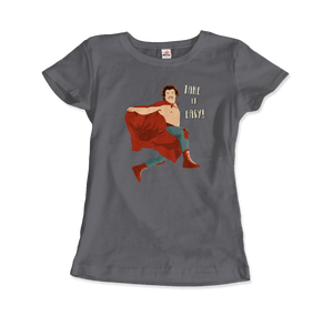 Take It Easy Nacho Libre El Luchador Mascarado T - Shirt - Women (Fitted) / Charcoal / S - T - Shirt