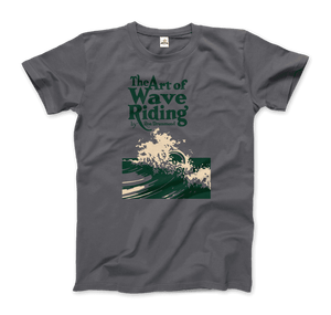 The Art of Wave Riding 1931 First Surfing Book T-Shirt - Men / Charcoal / Small - T-Shirt