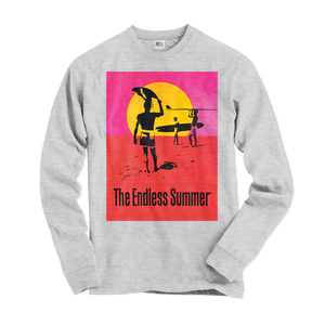 The Endless Summer 1966 Surf Documentary Long Sleeve Shirt - Heather Grey / Small - Long Sleeve Shirt
