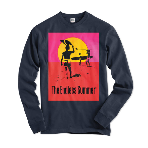 The Endless Summer 1966 Surf Documentary Long Sleeve Shirt - Navy / Small - Long Sleeve Shirt
