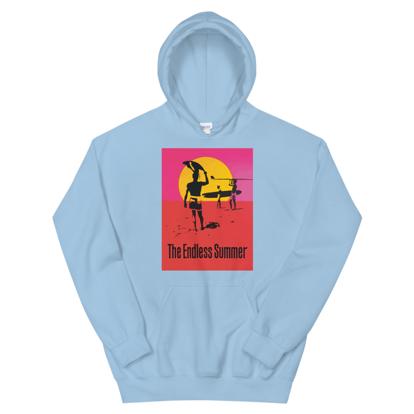 The Endless Summer 1966 Surf Documentary Unisex Hoodie - Light Blue / S by Art-O-Rama