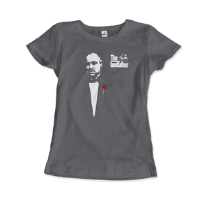 The Godfather 1972 Movie Don Corleone T-Shirt - Women / Charcoal / Small by Art-O-Rama