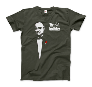 The Godfather 1972 Movie Don Corleone T-Shirt - Men / City Green / Small by Art-O-Rama