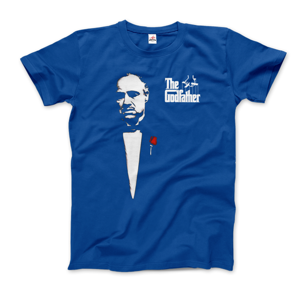 The Godfather 1972 Movie Don Corleone T-Shirt - Men / Royal Blue / Small by Art-O-Rama