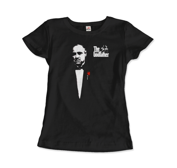 The Godfather 1972 Movie Don Corleone T-Shirt - Women / Black / Small by Art-O-Rama