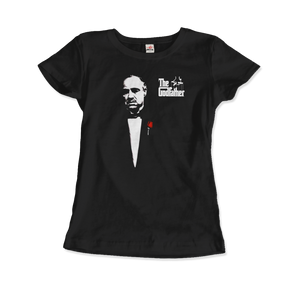 The Godfather 1972 Movie Don Corleone T-Shirt - Women / Black / Small by Art-O-Rama