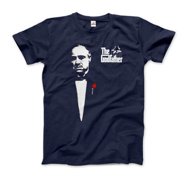 The Godfather 1972 Movie Don Corleone T-Shirt - Men / Navy / Small by Art-O-Rama