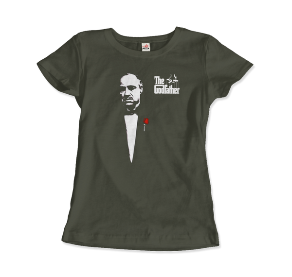 The Godfather 1972 Movie Don Corleone T-Shirt - Women / City Green / Small by Art-O-Rama