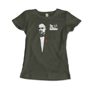 The Godfather 1972 Movie Don Corleone T-Shirt - Women / City Green / Small by Art-O-Rama