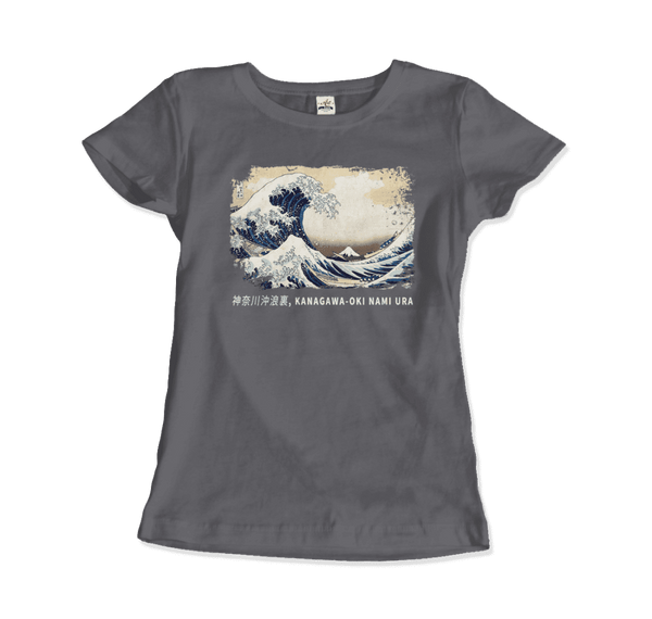 The Great Wave off Kanagawa Artwork T-Shirt - Women / Charcoal / Small - T-Shirt