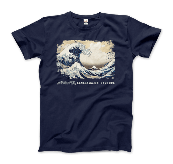 The Great Wave off Kanagawa Artwork T-Shirt - Men / Navy / Small - T-Shirt