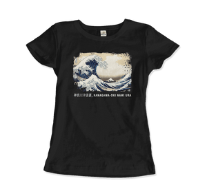 The Great Wave off Kanagawa Artwork T-Shirt - Women / Black / Small - T-Shirt
