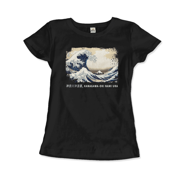 The Great Wave off Kanagawa Artwork T-Shirt - Women / Black / Small - T-Shirt