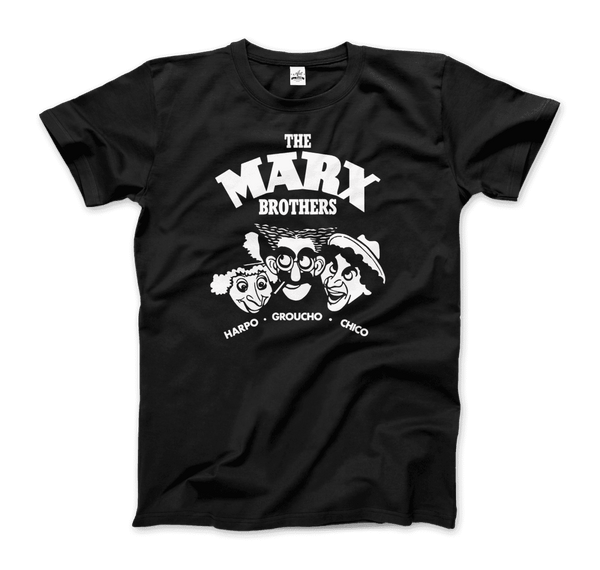 The Marx Brothers Harpo Groucho and Chico T-Shirt - Men / Black / Small - T-Shirt