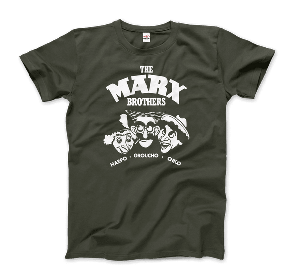 The Marx Brothers Harpo Groucho and Chico T-Shirt - Men / City Green / Small - T-Shirt