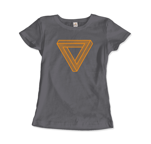 The Penrose Triangle From A Journey Through Time - DARK T-Shirt - Women / Charcoal / Small by Art-O-Rama