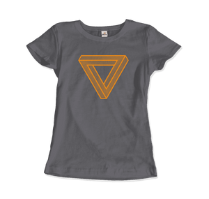 The Penrose Triangle From A Journey Through Time - DARK T-Shirt - Women / Charcoal / Small by Art-O-Rama