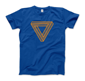 The Penrose Triangle From A Journey Through Time - DARK T-Shirt - Men / Royal Blue / Small by Art-O-Rama