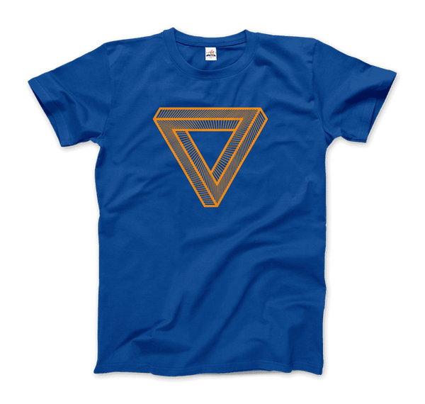 The Penrose Triangle From A Journey Through Time - DARK T-Shirt - Men / Royal Blue / Small by Art-O-Rama