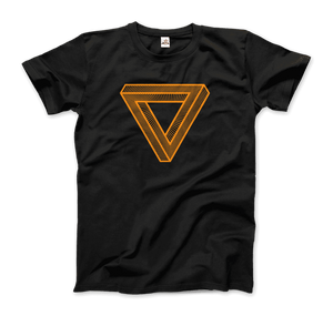 The Penrose Triangle From A Journey Through Time - DARK T-Shirt - Men / Black / Small by Art-O-Rama
