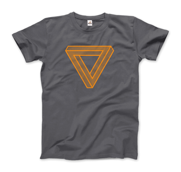 The Penrose Triangle From A Journey Through Time - DARK T-Shirt - Men / Charcoal / Small by Art-O-Rama