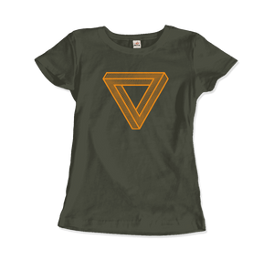 The Penrose Triangle From A Journey Through Time - DARK T-Shirt - Women / City Green / Small by Art-O-Rama