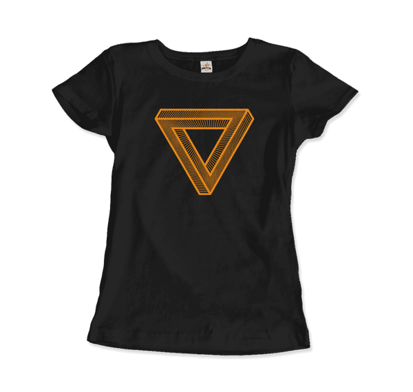 The Penrose Triangle From A Journey Through Time - DARK T-Shirt - Women / Black / Small by Art-O-Rama