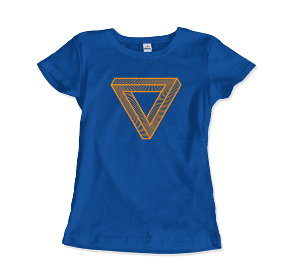 The Penrose Triangle From A Journey Through Time - DARK T-Shirt - Women / Royal Blue / Small by Art-O-Rama