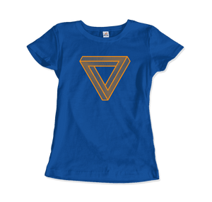 The Penrose Triangle From A Journey Through Time - DARK T-Shirt - Women / Royal Blue / Small by Art-O-Rama