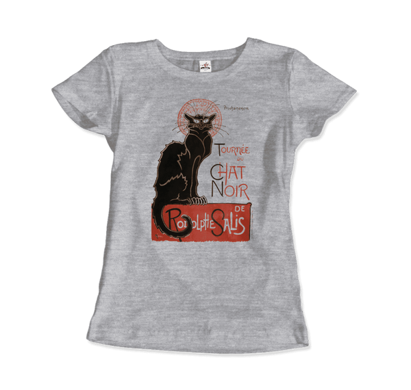 Tournee du Chat Noir Artwork T-Shirt - Women / Heather Grey / Small - T-Shirt