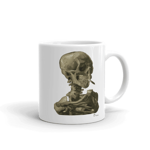 Van Gogh Skull of a Skeleton with Burning Cigarette 1886 Mug - Mug